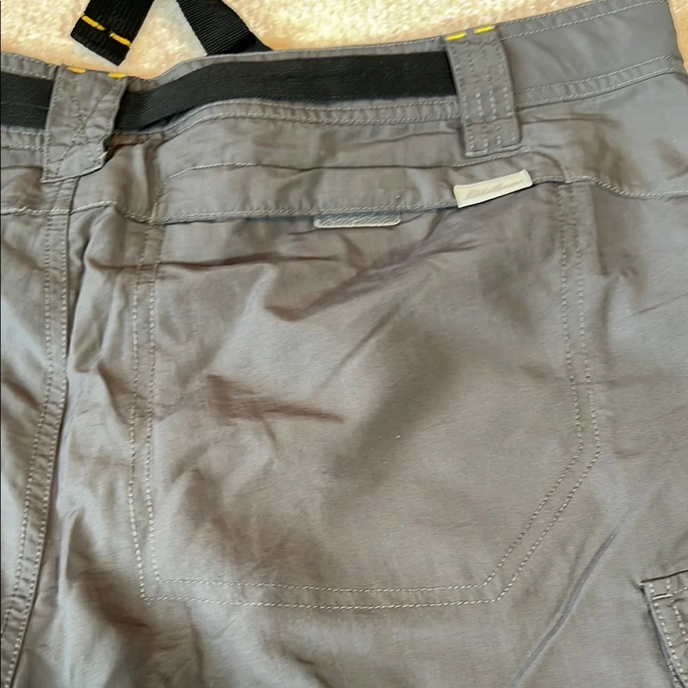 Eddie Bauer Gray‎ Cargo Pants with Elastic Waistband convertible legs